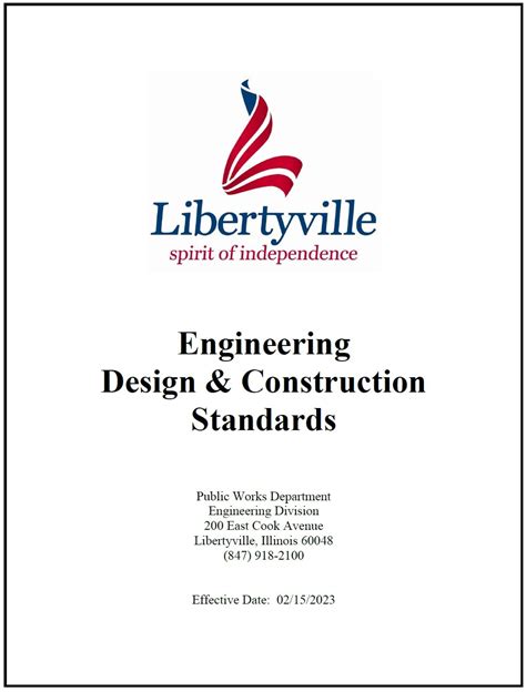 Engineering Design and Construction Standards | Libertyville, IL - Official Site