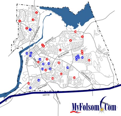 Folsom California Parks Map Folsom California California Parks