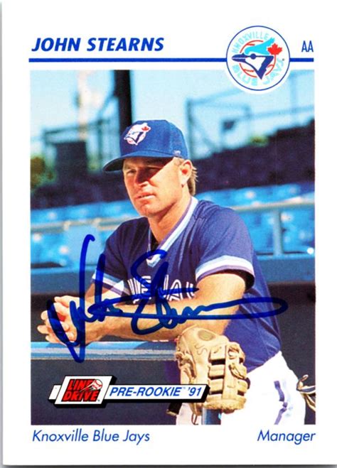 John Stearns autographed Baseball Card (Knoxville Blue Jays) 1991 Impel ...