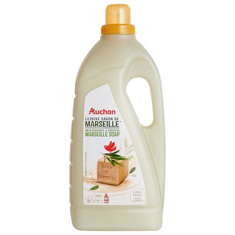 Auchan Lessive Liquide Savon De Marseille Lavages L Pas Cher