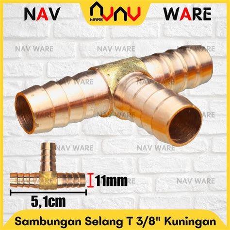 Jual Nepel Sambungan Cabang Tee Kuningan Mm Selang Air Kompor