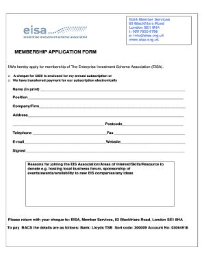 Fillable Online Beta Eisa Org Membership Application Form Beta Eisa