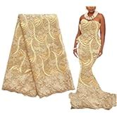 Amazon Worthsjlh Yards African Lace Fabric Gold Nigerian French