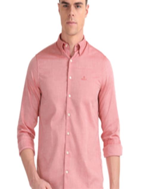 Buy Gant Men Red Regular Fit Solid Casual Shirt Shirts For Men