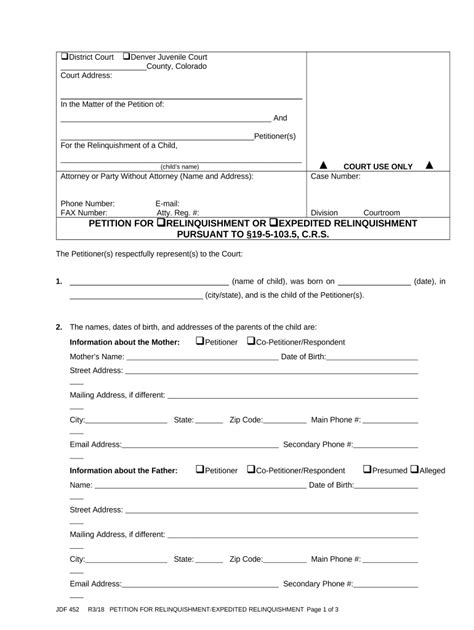 Colorado Parental Rights Doc Template PdfFiller