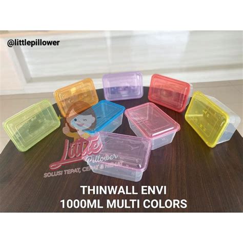 Jual Thinwall Envi Ml Color Warna Warni Super Fleksibel Lunch Box