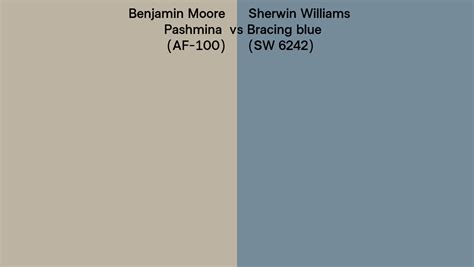 Benjamin Moore Pashmina Af 100 Vs Sherwin Williams Bracing Blue Sw