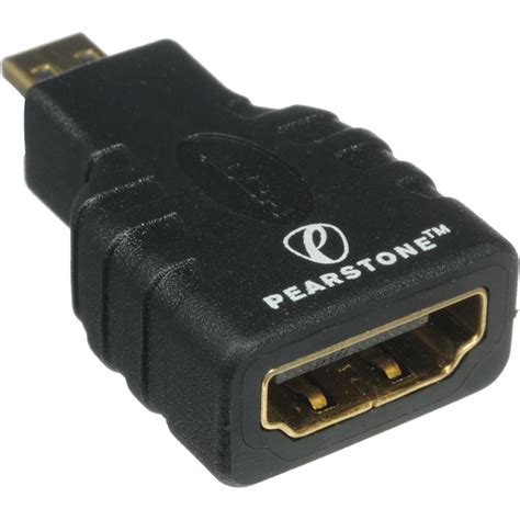 Pearstone HDMI Female To Micro HDMI Male Adapter HD DSS2 B H