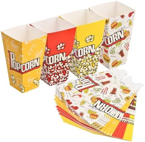 Cozlly 20 Pièces Popcorn Boîtes Grand Sachet Pop Corn Sac Pop Corn