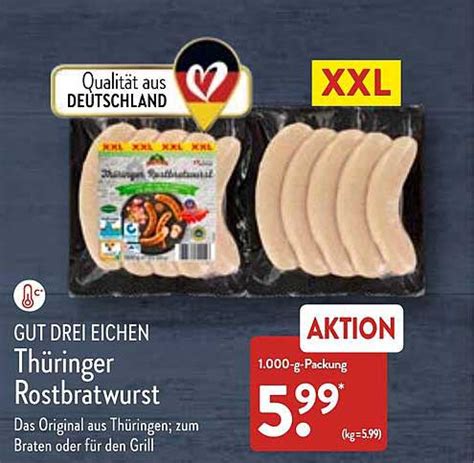 Gut Drei Eichen Thüringer Rostbratwurst Angebot bei ALDI Nord