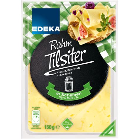 Edeka Rahm Tilsiter In Scheiben Fett I Tr G Schnittk Se