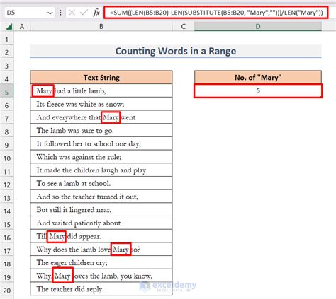 How To Count Words In Excel Exceldemy