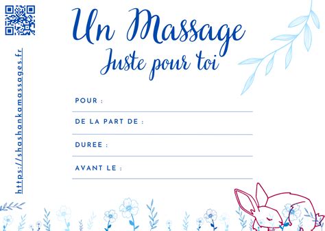 Carte cadeau massage Montpellier 1h à 2h Shashanka Massages