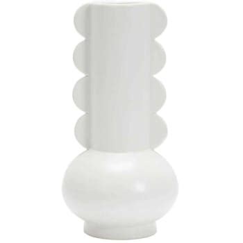 Vase En C Ramique H Blanc Habi Maisons Du Monde