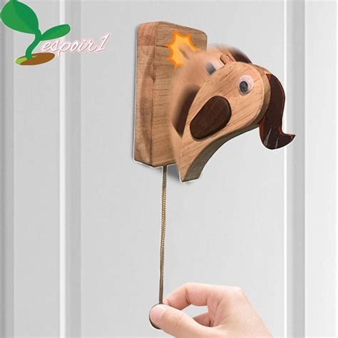 Espoir Wooden Woodpecker Doorbell Hand Held Door Knocker Wooden Bird