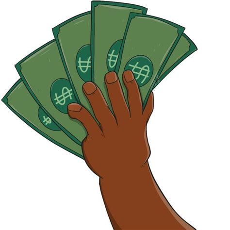 Hand With Money Dollar Cartoon Clipart Brown Hand Hand With Money