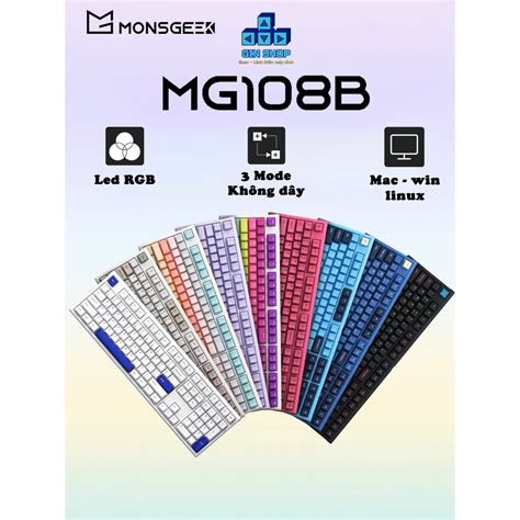 Monsgeek MG108B Bàn phím cơ MG108B Full Size 3 MODE HOTSWAP RGB