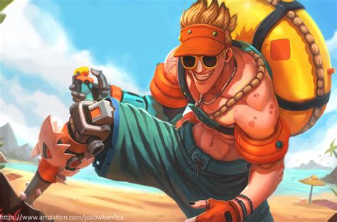 Junkrat Skin Beachrat, joao vagner | Overwatch wallpapers, Overwatch ...