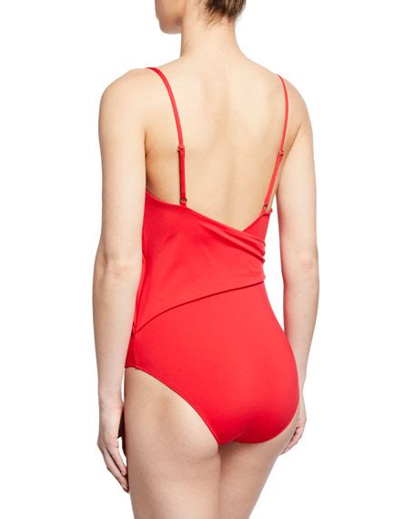 Stella Mccartney Timeless Basic Wrap One Piece Swimsuit Bergdorf Goodman