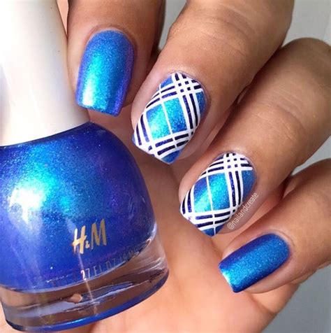 50 Pretty Plaid Nails You Ll Love The Glossychic