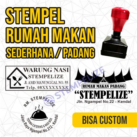 Jual Stempel Rumah Makan Sederhana Padang Shopee Indonesia