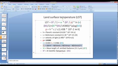 Estimating Land Surface Temperature Lst Using Envi53 Landsat7 Youtube