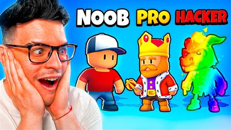 Noob Vs Pro Vs Hacker En Stumble Guys Youtube