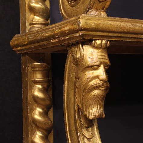 Etagere Francese In Legno Dorato E Dipinto Antiquariato Su Anticoantico