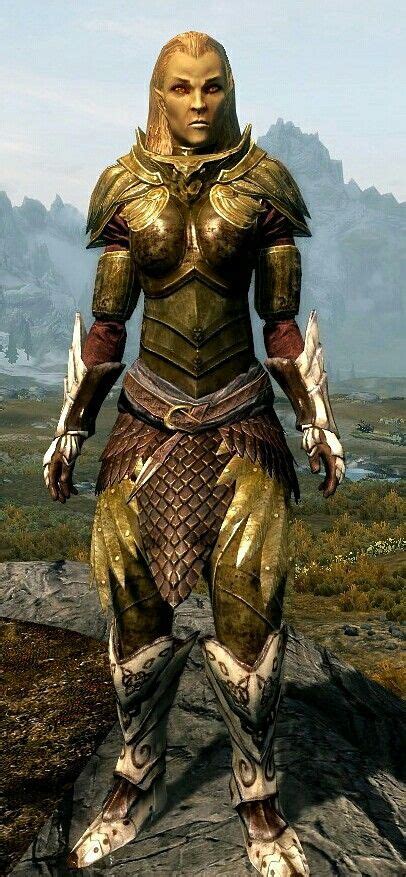 Pure Elf By Lady Zafara Gilded Elven Armor Ancient Falmer Boots And