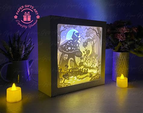 Fairy Shadow Box Svg Template Paper Cut Lightbox Template 3d Layered