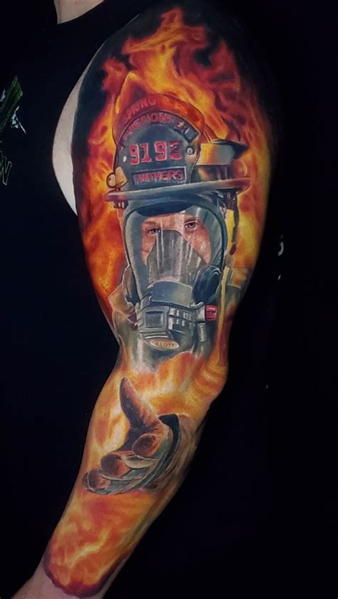 Firefighter Sleeve Tattoos