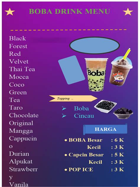 Boba Menu | PDF