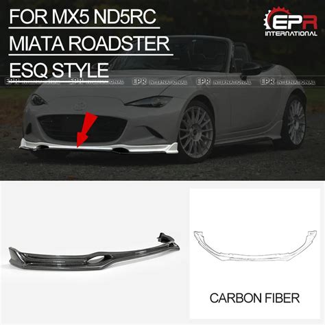 Carbon Fiber For Mazda Mx Nd Rc Miata Roadster Esq Style Front Lip