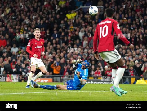 Manchester Uniteds Scott Mctominay Sees His Shot Go Wide During The