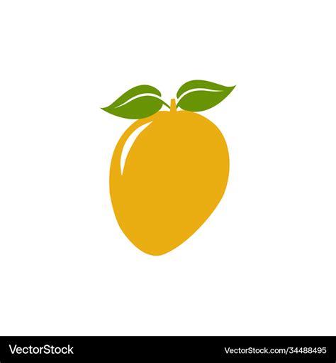 Mango Fruit Logo Design Template Royalty Free Vector Image