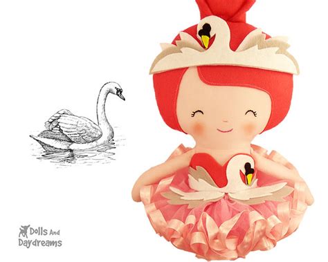 Dolls And Daydreams Doll And Softie Pdf Sewing Patterns Swan