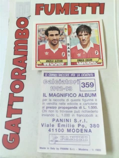 Figurine Calciatori N Alessio Cucchi Bari New Anno Panini