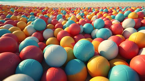 Summer Getaway Theme Stunning 3d Render Of A Colorful Beach Ball