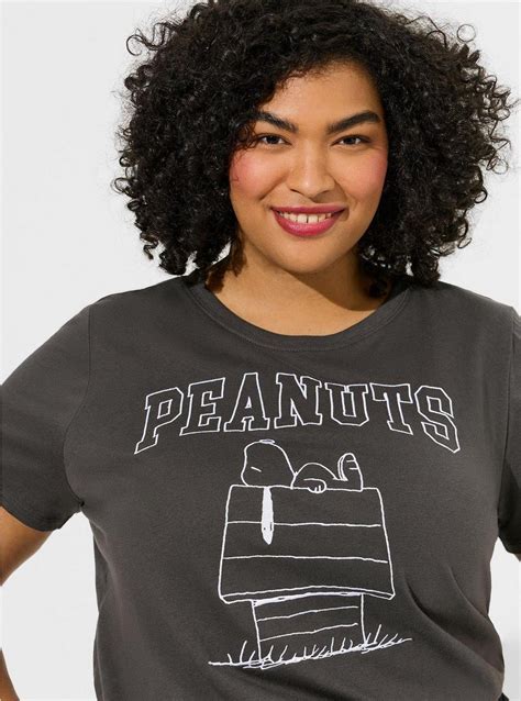 Plus Size Peanuts Snoopy Classic Fit Cotton Crew Tee Torrid