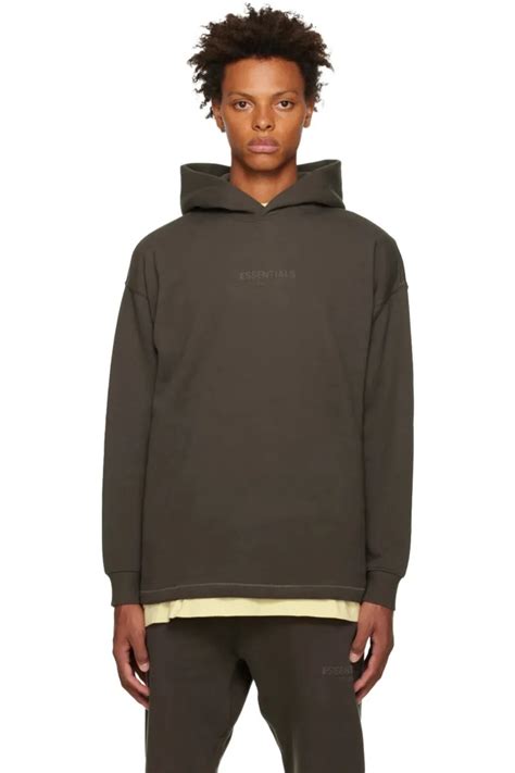 Fear Of God Essentials Off Black Hoodie Clearance