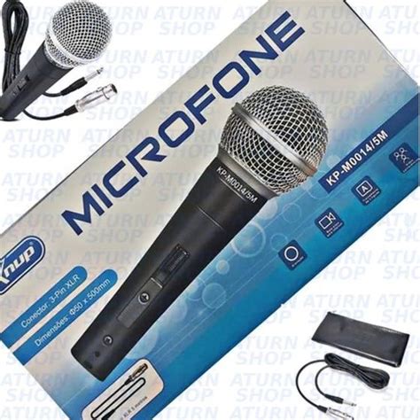 Microfone Profissional de Mão para Vocal Fio Dinâmico