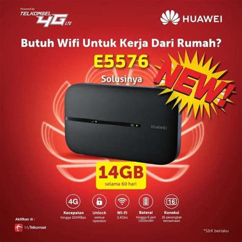 Jual Mifi Modem Wifi Router 4g Unlock Huawei E5576 Free Telkomsel