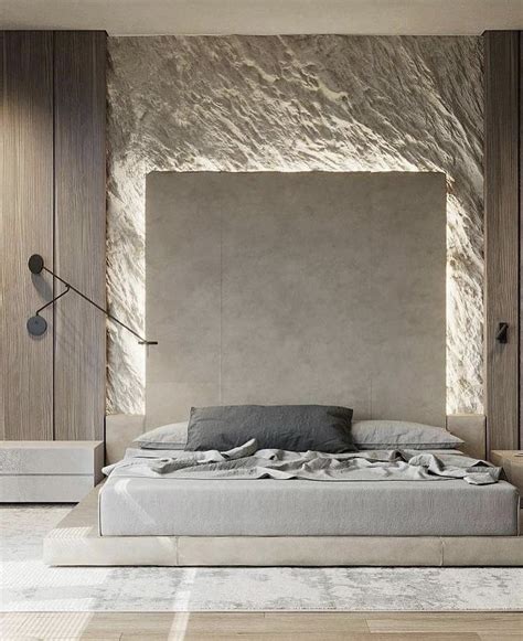 Luxurious Bedroom Design with Stone Walls