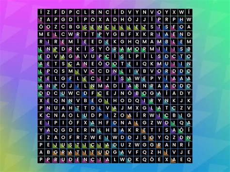 Sopa De Letras De Etica Wordsearch