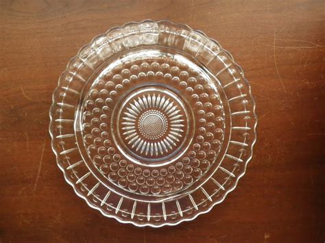 Footed Cake Plate Vintage Glass Kitchen Round Serving Dish Etsy