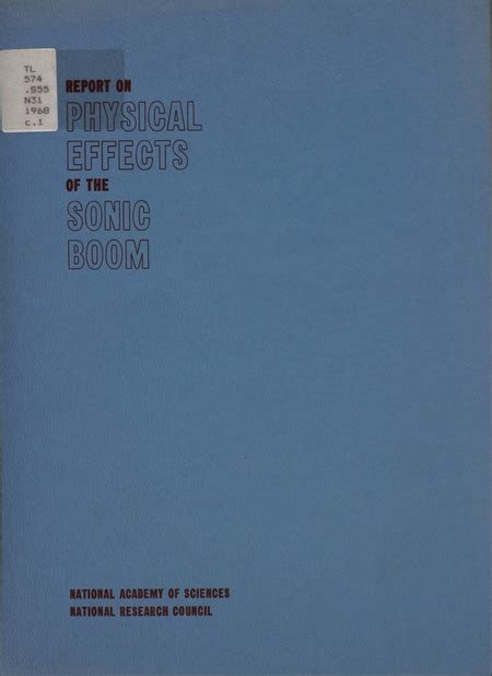 Report On Physical Effects Of The Sonic Boom The National Academies Press