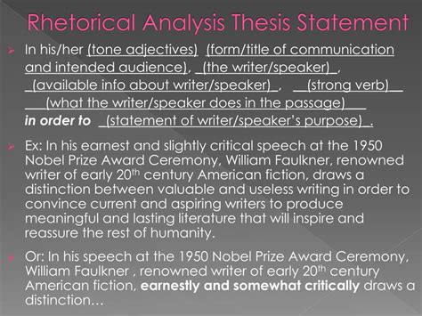 Ppt Rhetorical Analysis Thesis Statement Powerpoint Presentation Free Download Id 1876758