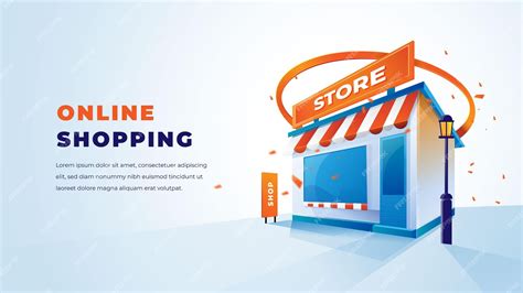 Premium Vector 3d Store And Online Shopping With Clean Elegant 3d Design