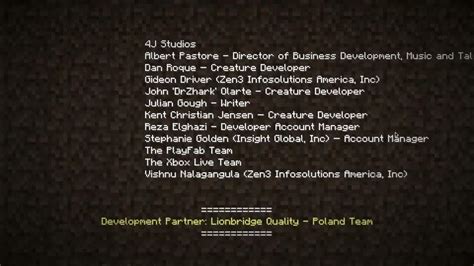 Minecraft Credits Youtube