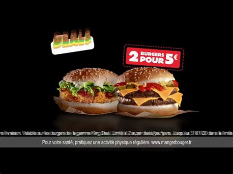 Pub Burger King Super Deals Janvier Suis Nous